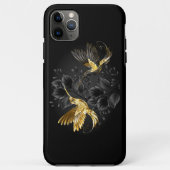 黒と金ゴールドハミングバード Case-Mate iPhoneケース (裏面)