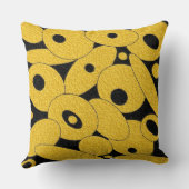 黒と金ゴールドバブルオーブ装飾用クッション クッション (裏面)