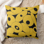 黒と金ゴールドバブルオーブ装飾用クッション クッション (ブランケット)