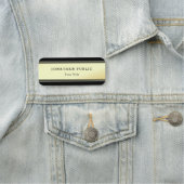 黒と金ゴールドパーソナライズされたのテンプレートエレガント 名札 (インサイチュ)