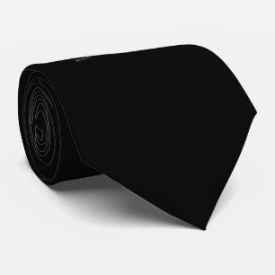 黒と金ゴールドパーソナライズされたのモノグラム名 ネクタイ