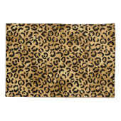 黒と金ゴールドヒョウ印刷アニマルプリント 枕カバー (裏面)