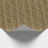 黒と金ゴールドヒョウ印刷チーズアニマルプリント ラッピングペーパー (角)