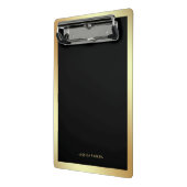 黒と金ゴールドフェイクグラ縁どム ミニクリップボード (アングル2)