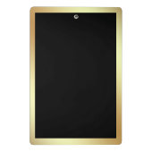 黒と金ゴールドフェイクグラ縁どム ミニクリップボード (裏面)