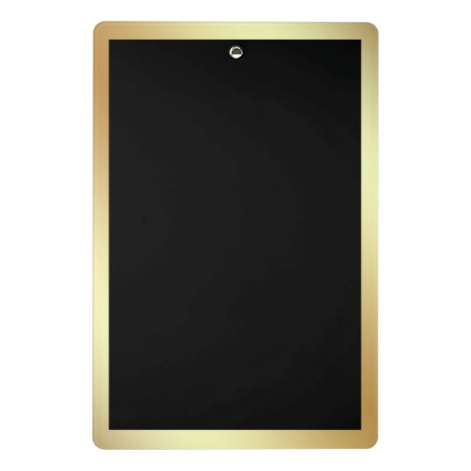 黒と金ゴールドフェイクグラ縁どム ミニクリップボード (裏面)
