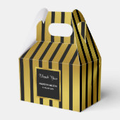 黒と金ゴールドフェイク卒業パーティーありがとう フェイバーボックス (裏面サイド)