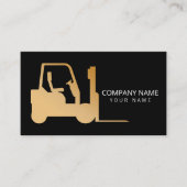 黒と金ゴールドフォークリフト，ロジシック – プロフェッショナル 名刺 (正面)