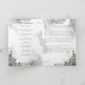 黒と金ゴールドフローラ大理石愛のメモリ葬儀 プログラム (内部)