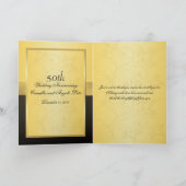 黒と金ゴールドフローラ宝石サンキューカード サンキューカード (内部)