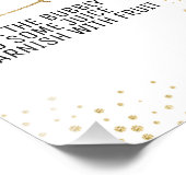 黒と金ゴールドブライダルブランチバブリーバーサイン フォトプリント            (角)