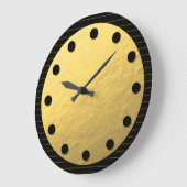 黒と金ゴールドホイフェイクルの上品な壁時計 ラージ壁時計 (傾斜)