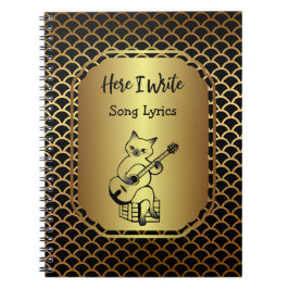 黒と金ゴールドホタテの歌詞 ノートブック