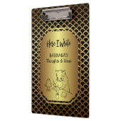 黒と金ゴールドホタテ書ルのアイディア クリップボード (左)