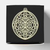 黒と金ゴールドボー華美ブルメリークリスマス フェイバーボックス (上部)