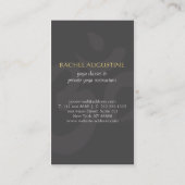 黒と金ゴールドマンダラヨガ瞑想&オムシンボル 名刺 (裏面)