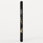 黒と金ゴールドマーブルエレガントモダンプリント Case-Mate iPhoneケース (裏面/右)