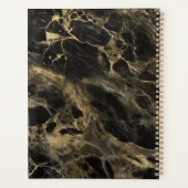 黒と金ゴールドマーブルモノグラムエレガントラグジュアリー プランナー手帳 (裏面)