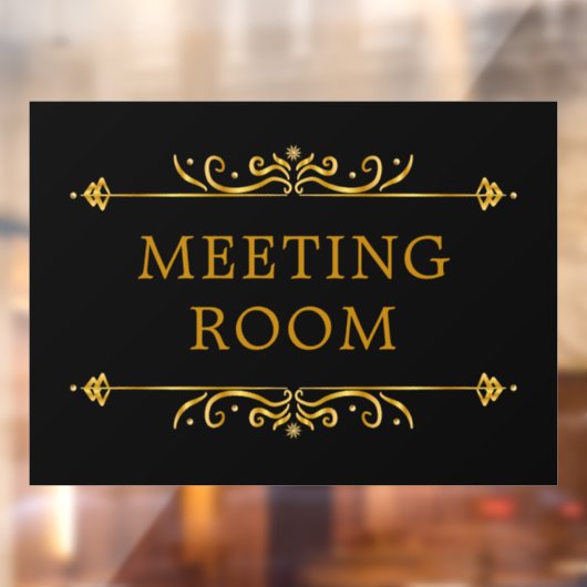 黒と金ゴールドミニマルのサイン窓が引っかかる ウィンドウサイン (シート2)