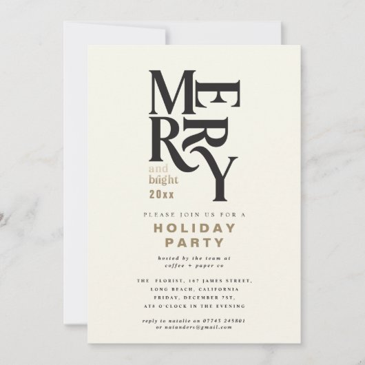 黒と金ゴールドメリーと明るいクリスマスパーティー (正面)