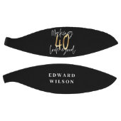 黒と金ゴールドモダンのタイポグラフィ40歳の誕生日 バスケットボール (パネル)