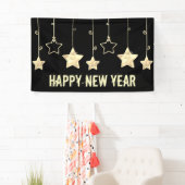 黒と金ゴールドモダンの大晦日パーティー 横断幕 (インサイチュ)