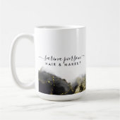 黒と金ゴールドモダンの液体水カラーインク コーヒーマグカップ (左)