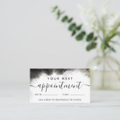 黒と金ゴールドモダンの液体水カラーインク 予約カード (スタンド正面)