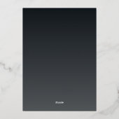 黒と金ゴールドモダンエレガントトレンディー結婚の 箔招待状 (裏面)