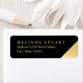 黒と金ゴールドモダンエレガント ラベル (インサイチュ)