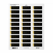 黒と金ゴールドモダンエレガント ラベル (フルシート)