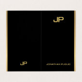 黒と金ゴールドモダンエレガント 名刺 (外部フラット)