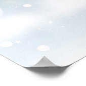 黒と金ゴールドモノグラム冬の結婚式へようこそ ポスター (角)