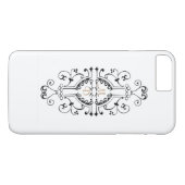 黒と金ゴールドモノグラムiPhoneケース Case-Mate iPhoneケース (裏面(横))