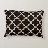 黒と金ゴールドモロッコパターン アクセントクッション (裏面)