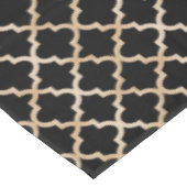 黒と金ゴールドモロッコパターン テーブルクロス (アングル)