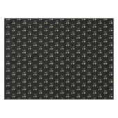 黒と金ゴールドルックスターパターンフェスティバル エレガント テーブルクロス (正面(横))