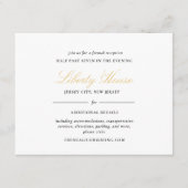 黒と金ゴールドレーススクエレガントリプト披露宴 エンクロージャーカード (正面)