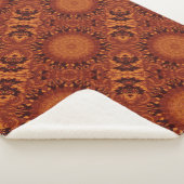 黒と金ゴールドワイルドフラワー14 シェルパブランケット (3/4)