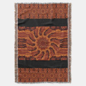 黒と金ゴールドワイルドフラワー29 スローブランケット (正面縦)