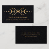 黒と金ゴールド三月 名刺 (正面/裏面)