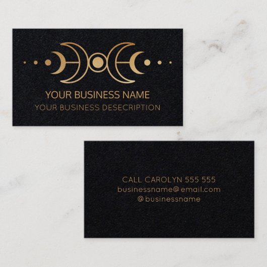 黒と金ゴールド三月 名刺 (正面/裏面)