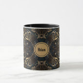 黒と金ゴールド中世 マグカップ (中央)