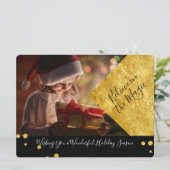 黒と金ゴールド信じの魔法のクリスマスフォト (スタンド正面)