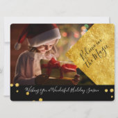 黒と金ゴールド信じの魔法のクリスマスフォト (正面)