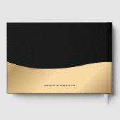 黒と金ゴールド写真追悼式 ゲストブック (裏面)