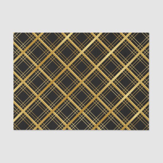黒と金ゴールド四角形 薄葉紙 (正面)