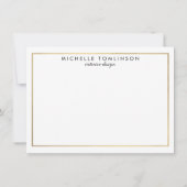 黒と金ゴールド大理石デザイナーありがとうフラットカード サンキューカード (裏面)