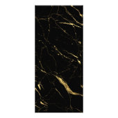 黒と金ゴールド大理石デザイナーラックカード ラックカード (裏面)