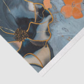 黒と金ゴールド大理石フローララグジュアリーデクページ 薄葉紙 (詳細)